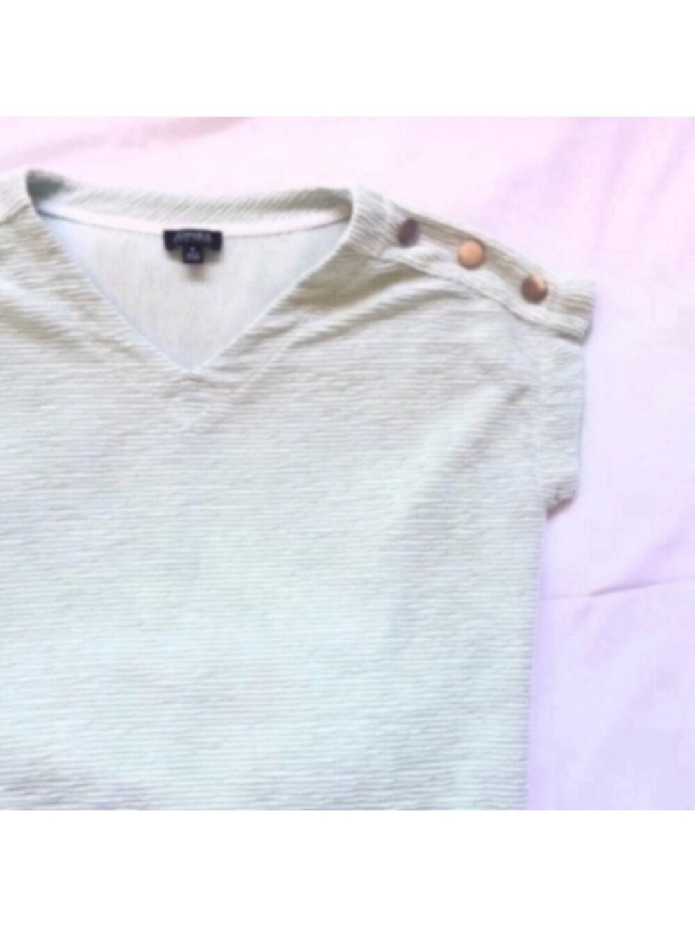 Jones New York V-Neck Knit Top size S